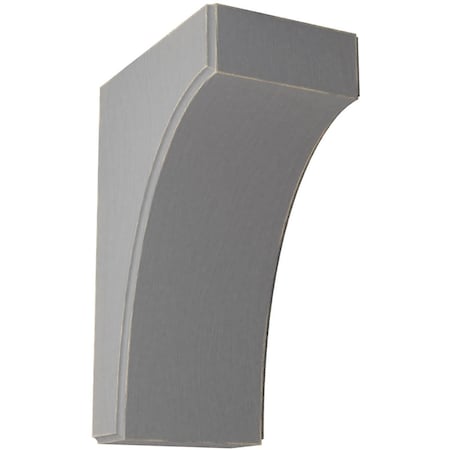 Ekena Millwork 5 1/4"W x 8"D x 12"H Clarksville Wood Vintage Decor Bracket, Pebble Grey BKTWD05X08X12CVPG